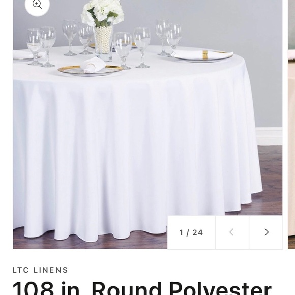 2/$26 Polyester table cloth brand new, white, navy blue ⚪️🔵 - Picture 1 of 2